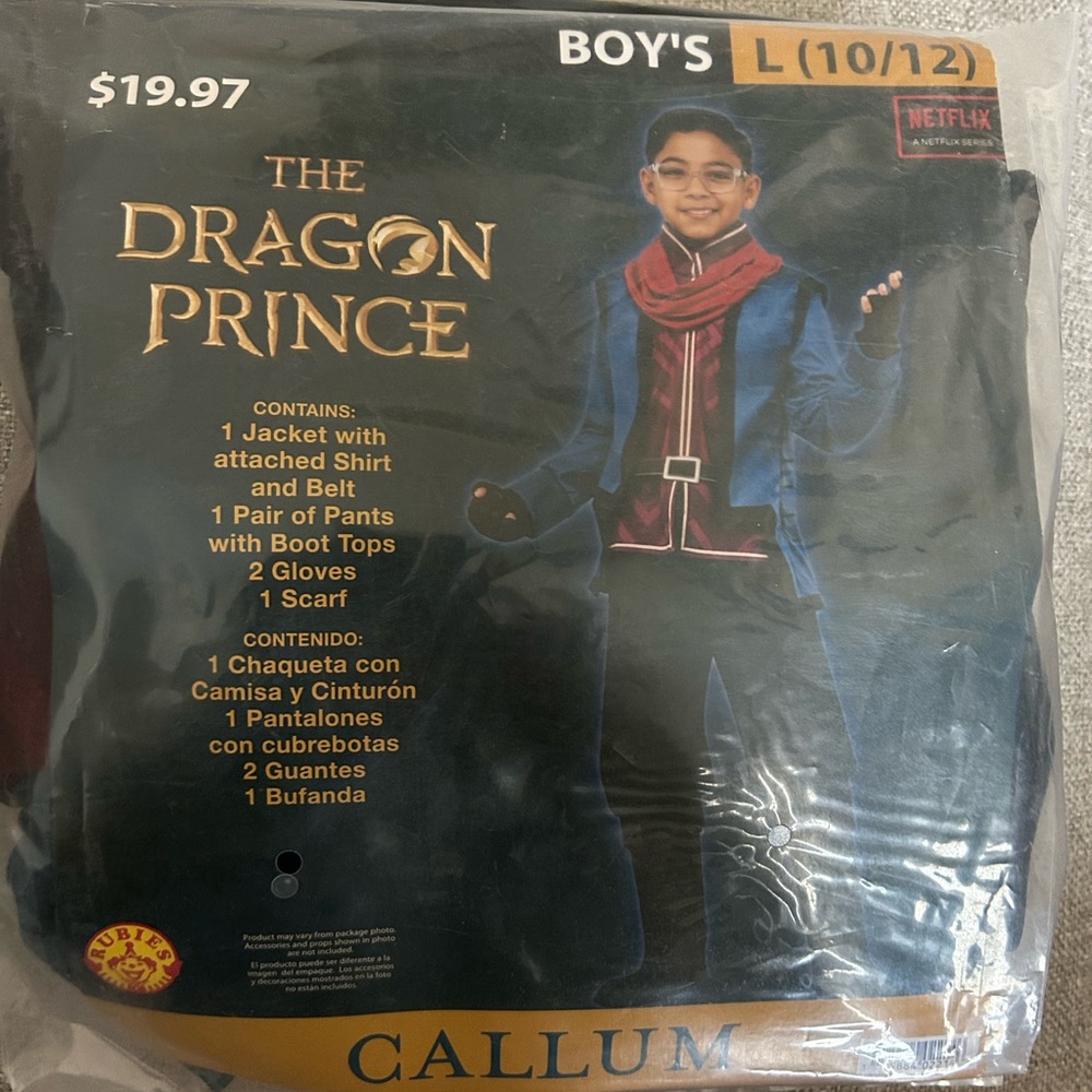 Callum of the dragon prince costume